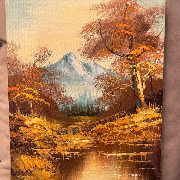 Beautiful oil on canvas fall colors scenary - Picture 1 of 6